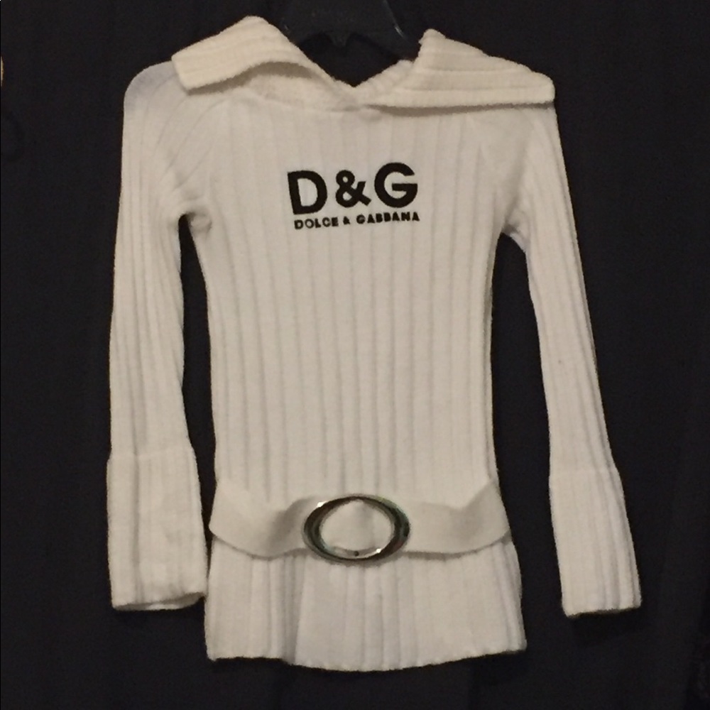 Dolce and Gabbana white long sleeve shirt